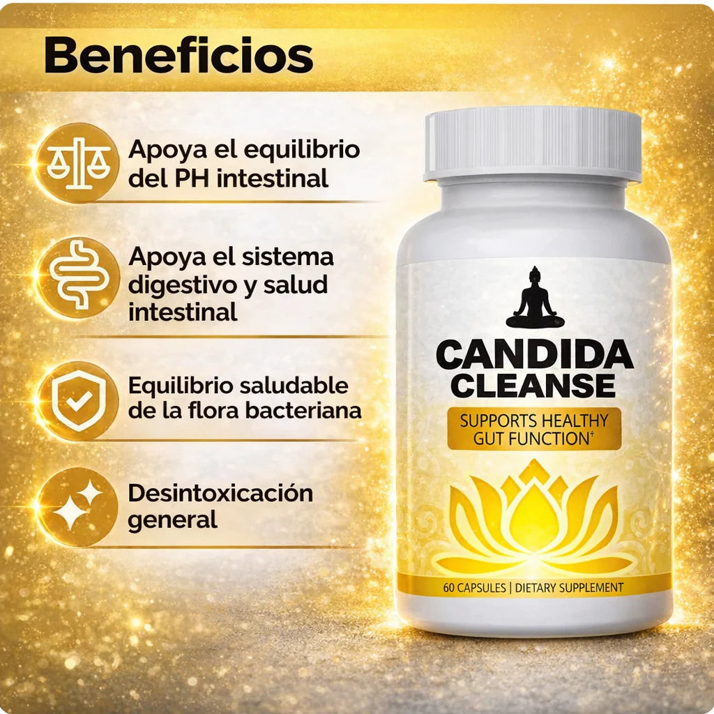 Suplemento CANDIDA apoyo intestinal y colon 60 cápsulas