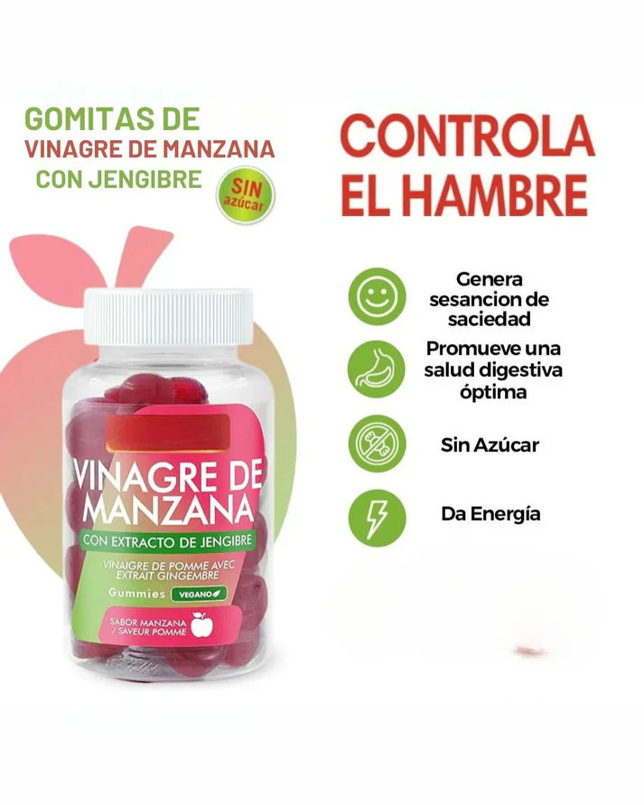 🍏 VitaGlow Gummies Vinagre de Manzana – Transforma tu cuerpo con solo 2 gummies al día