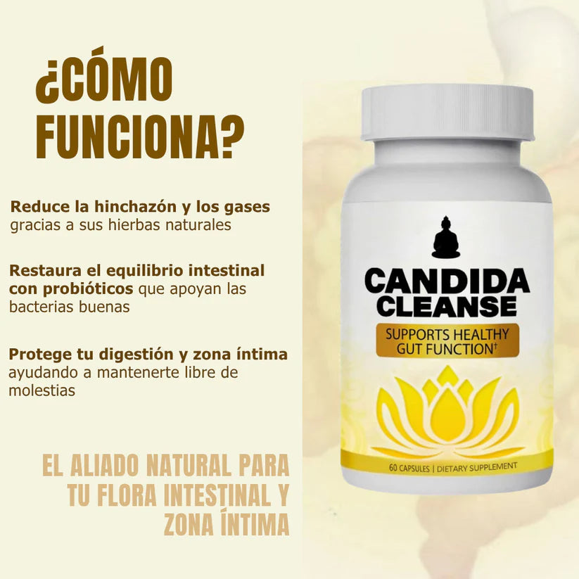 Suplemento CANDIDA apoyo intestinal y colon 60 cápsulas