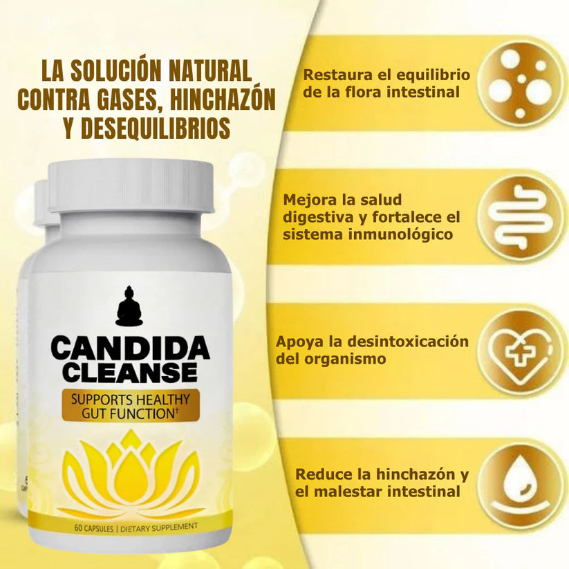 Suplemento CANDIDA apoyo intestinal y colon 60 cápsulas