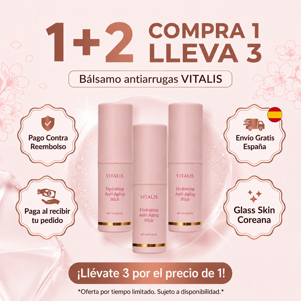 COMPRA 1 LLEVA 3 por 29.99€- Bálsamo antiarrugas VITALIS