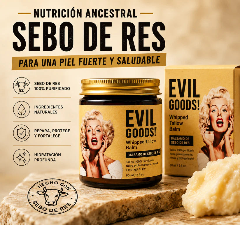 PROMO 2X1 - COMPRA 1 LLEVA 2  EVIL GOODS® (Bálsamo facial de sebo de res y miel)