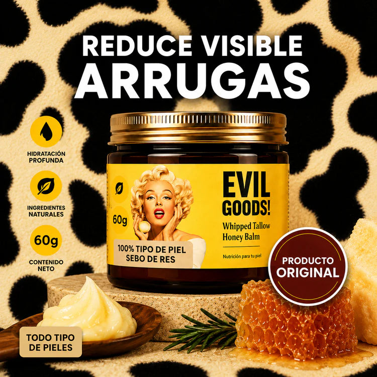 PROMO 2X1 - COMPRA 1 LLEVA 2  EVIL GOODS® (Bálsamo facial de sebo de res y miel)