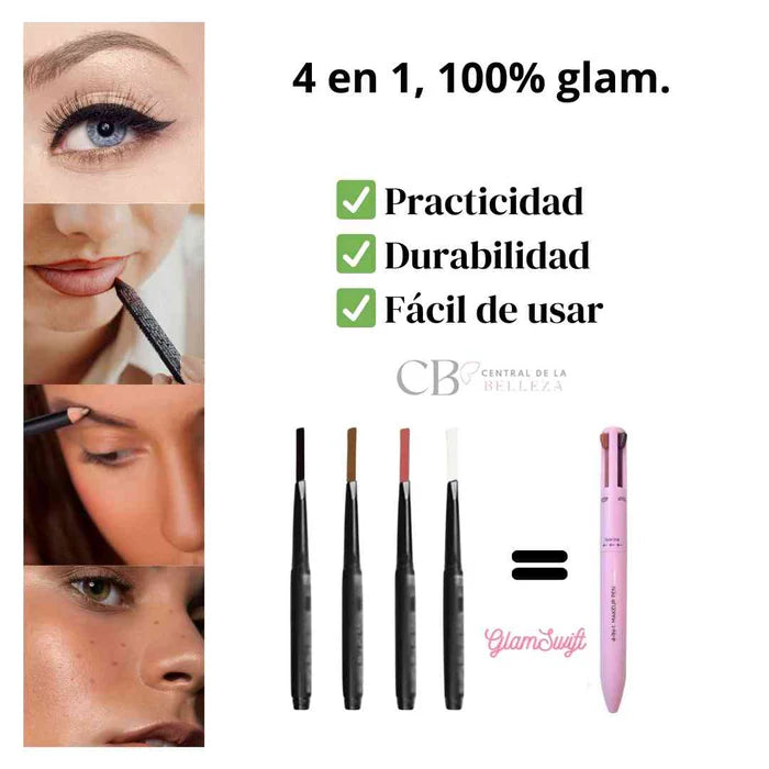 Lápiz de maquillaje 4 en 1 multifuncional