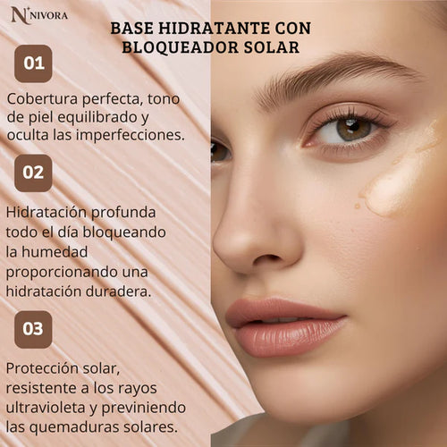 COMPRA 1 LLEVA 2 - Base Espectral Media 4 en 1 – Impermeable, Larga Duración, SPF50 y Cobertura Total